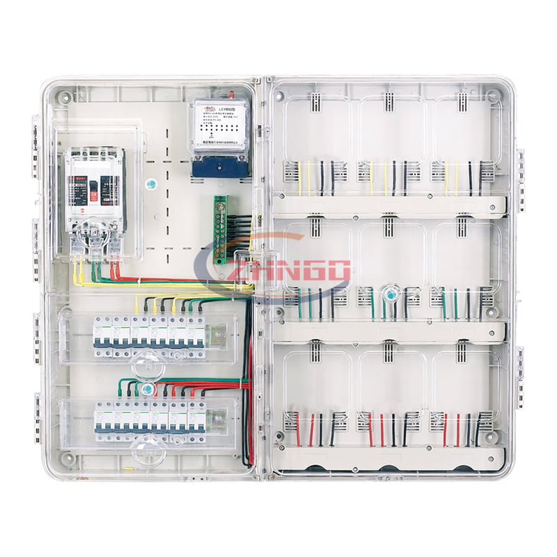 左右結構單相九表位電子式 ( 全透明 )